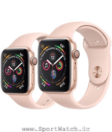 Apple Watch Gold Aluminum Case with Pink Sand Sport Band