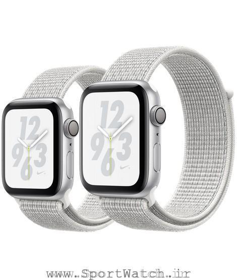 Apple Watch Nike Silver Aluminum Case with Summit White Nike Sport Loop