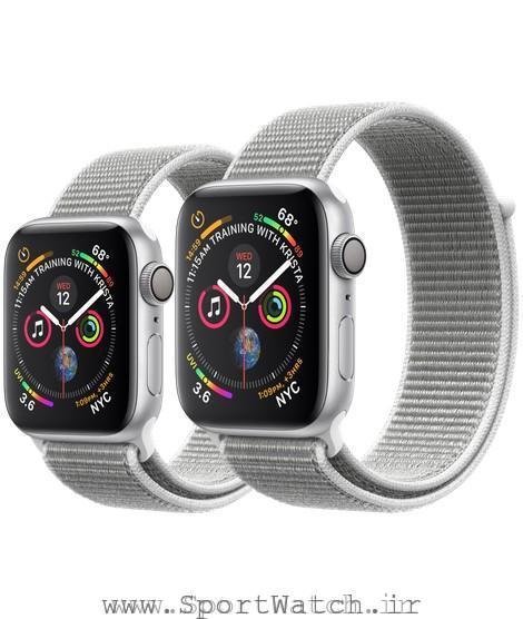 Apple Watch Silver Aluminum Case with Seashell Sport Loop